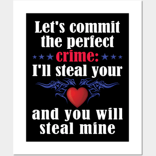 Let's Commit The Perfect Crime Lettering Posters and Art